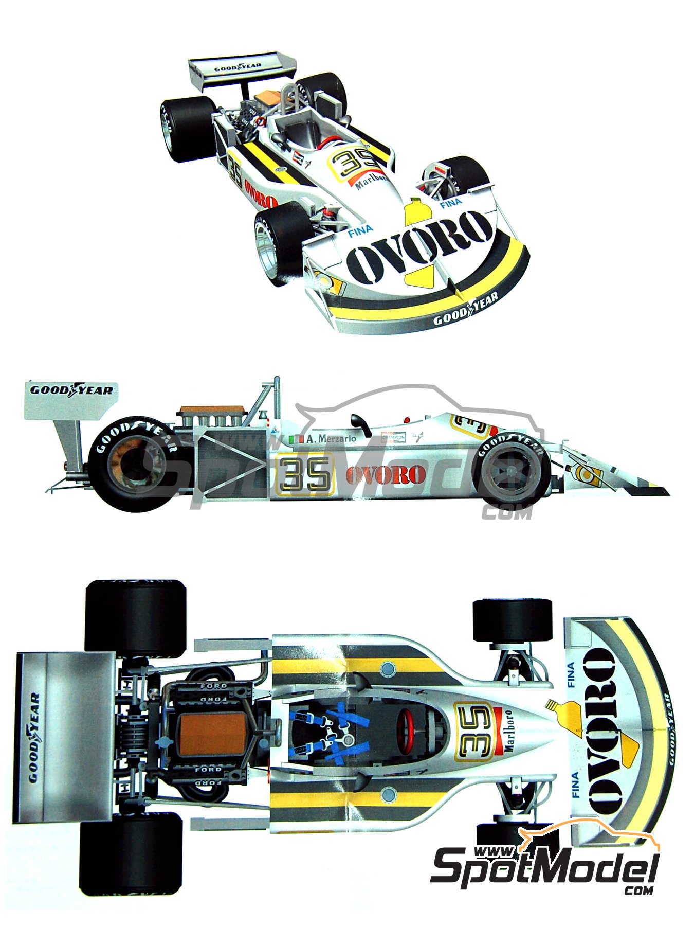 Tameo Kits TMK275: Car scale model kit 1/43 scale - March